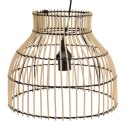 Lampa sufitowa bambus Natural 31x26 cm Ażurowa lampa wykonana z bambusa, minimalistyczny design, doskonała do pomieszczeń w styl