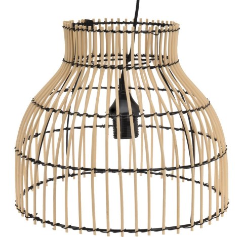 Lampa sufitowa bambus Natural 31x26 cm Ażurowa lampa wykonana z bambusa, minimalistyczny design, doskonała do pomieszczeń w styl