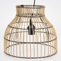 Lampa sufitowa bambus Natural 31x26 cm Ażurowa lampa wykonana z bambusa, minimalistyczny design, doskonała do pomieszczeń w styl