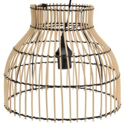 Lampa sufitowa bambus Natural 36x30 cm Ażurowa lampa wykonana z bambusa, minimalistyczny design, doskonała do pomieszczeń w styl