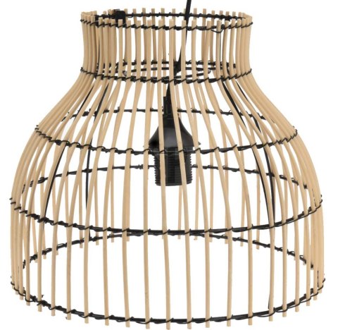 Lampa sufitowa bambus Natural 36x30 cm Ażurowa lampa wykonana z bambusa, minimalistyczny design, doskonała do pomieszczeń w styl