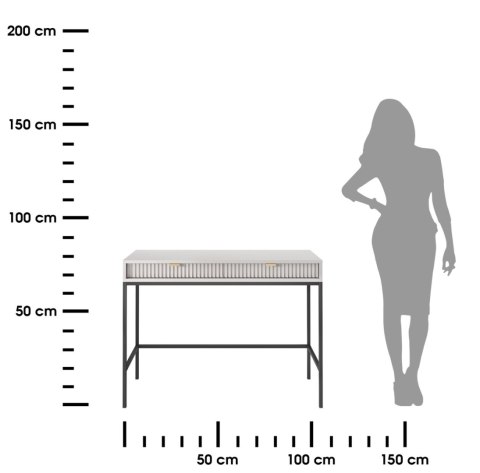 Nowoczesna Konsola NOVA T-104S szaraMinimalistyczna toaletka na metalowych nogach, w stylu industrialnym, w eleganckim, szarym k