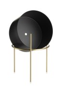 Nowoczesny stojak kwietnik 22 cm LOFT Wykonany z metalu, prosty i stylowy stojak na kwiatki w kolorze czarno złotym
