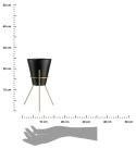 Nowoczesny stojak kwietnik 24 cm LOFT Wykonany z metalu, prosty i stylowy stojak na kwiatki w kolorze czarno złotym