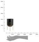 Stojak na rośliny kwietnik 20 cm LOFT Wykonany z metalu, prosty i stylowy stojak na kwiatki w kolorze czarno złotym