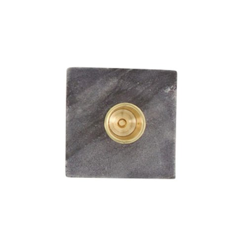 Świecznik marmurowy czarny Dekoracyjny świecznik na jedną klasyczną świecę, elegancka czarna marmurowa podstawka, wymiary 7,5x6,