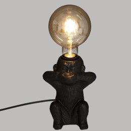 Ceramiczna lampka nocna Monkey Bouche Lampka stołowa o nietuzinkowym wyglądzie, wykonana z ceramiki, kolor czarny