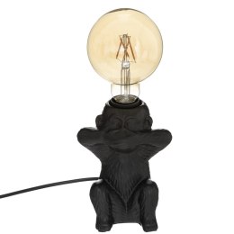 Ceramiczna lampka nocna Monkey Bouche Lampka stołowa o nietuzinkowym wyglądzie, wykonana z ceramiki, kolor czarny