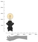 Ceramiczna lampka nocna Monkey Oeil Lampka stołowa o nietuzinkowym wyglądzie, wykonana z ceramiki, kolor czarny