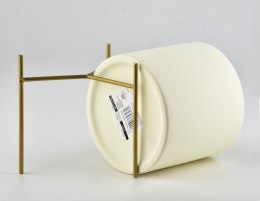 Doniczka na stojaku Neva Basic Beige Minimalistyczna, beżowa doniczka, wykonana z ceramiki, stojak metalowy, wysokość całkowita 