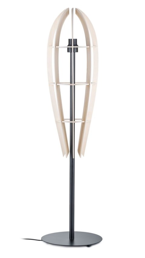 Lampa naturalna podłogowa Plywood 120 cm Wykonana z drewnianej sklejki oraz metalu, elegancka i stylowa lampa podłogowa w stylu 