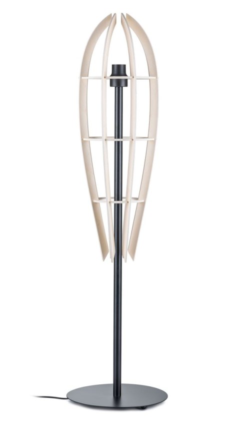 Lampa naturalna podłogowa Plywood 120 cm Wykonana z drewnianej sklejki oraz metalu, elegancka i stylowa lampa podłogowa w stylu 