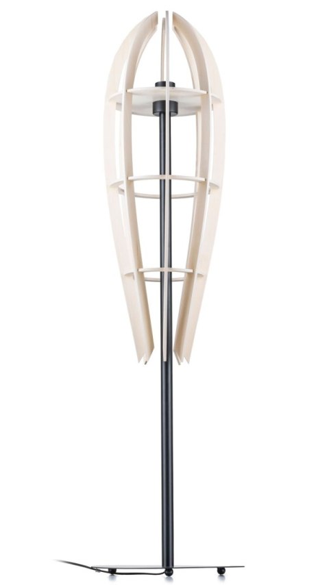 Lampa naturalna podłogowa Plywood 120 cm Wykonana z drewnianej sklejki oraz metalu, elegancka i stylowa lampa podłogowa w stylu 