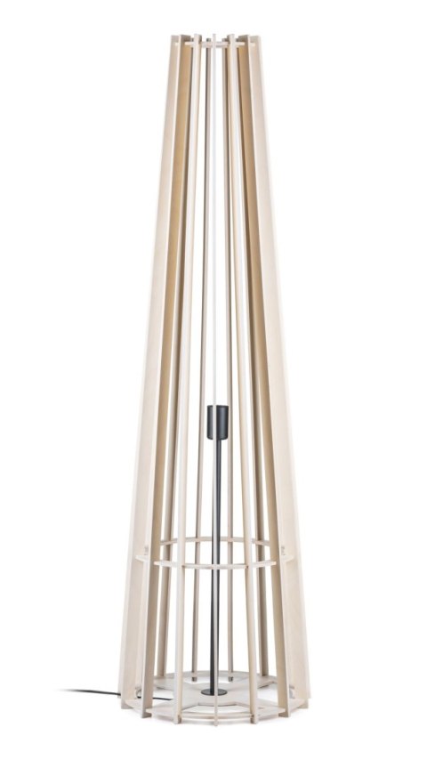 Lampa stojąca podłogowa 130 cm PLYWOOD Wykonana z drewnianej sklejki oraz metalu, elegancka i stylowa lampa podłogowa w stylu BO