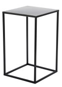 Nowoczesny kwietnik stojący 40 cm czarny Wykonany z metalu, prosty i solidny stojak na kwiaty w kolorze czarnym
