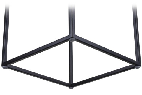 Nowoczesny kwietnik stojący 40 cm czarny Wykonany z metalu, prosty i solidny stojak na kwiaty w kolorze czarnym