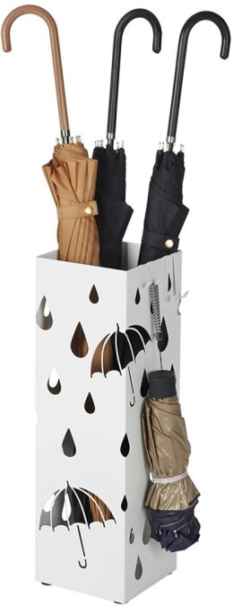 Nowoczesny parasolnik biały 49 cm LOFT Wykonany z metalu, stylowy i nowoczesny parasolnik do Twojego przedpokoju w stylu industr