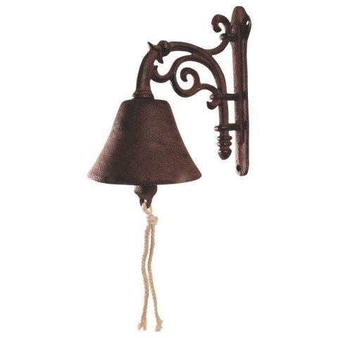 Ozdobny żeliwny dzwonek do drzwi Dekoracyjny, masywny dzwon, wykonany z żeliwa o wymiarach: 19,8x19x11 cm