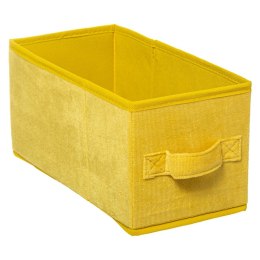 Pojemnik tekstylny 15x31 cm Yellow welur Składany i wygodny w użytkowaniu, idealny do przechowywania ubrań, koców, książek bądź 