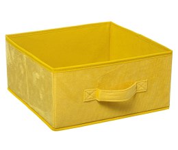 Pojemnik tekstylny 31x15 cm Yellow welurSkładany i wygodny w użytkowaniu, idealny do przechowywania ubrań, koców, książek bądź z