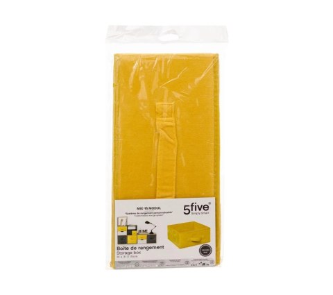 Pojemnik tekstylny 31x15 cm Yellow welurSkładany i wygodny w użytkowaniu, idealny do przechowywania ubrań, koców, książek bądź z