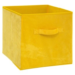 Pojemnik tekstylny 31x31 cm Yellow welurSkładany i wygodny w użytkowaniu, idealny do przechowywania ubrań, koców, książek bądź z