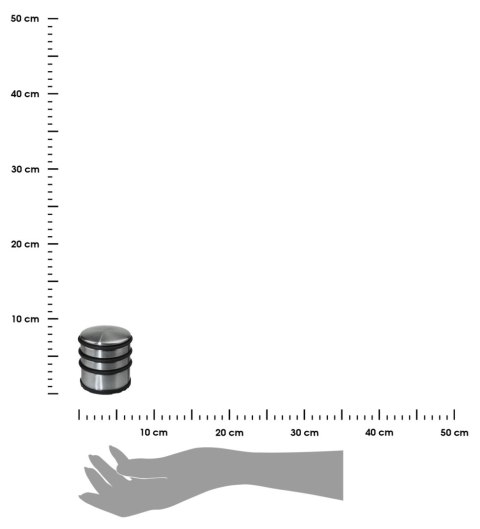 Stoper do drzwi metalowy Metalowy stoper do drzwi lub okien, w kolorze srebrnym, trwała i ciężka budowa obciążnika