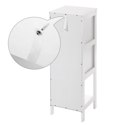 Szafka półka łazienkowa biała 89 cm LOFT Wykonany solidnej płyty MDF, praktyczna i wytrzymała szafka łazienkowa w kolorze białym