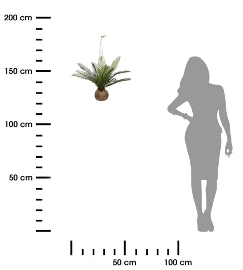 Sztuczna palma w doniczce z kokosaSztuczna palma w doniczce z łupin kokosa, z możliwością podwieszenia. Dekoracja do domu, na ba