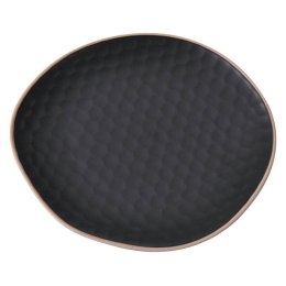 Talerz ceramiczny Honey 22 cm Nowoczesny, płaski talerz o nieregularnym kształcie, wykonany z wysokiej jakości kamionki o średni
