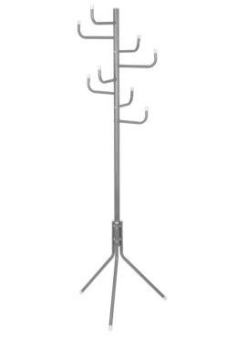 Wieszak stojący na ubrania Tree szaryStojący wieszak w kolorze szarym do przedpokoju, poczekalni, wykonany z metalu, stabilny, z