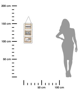 Wisząca ramka na 6 zdjęć NomadeWykonana z połączenia metalu i MDF-u imitującego drewno, dwustronna, na fotografie w formacie 10x