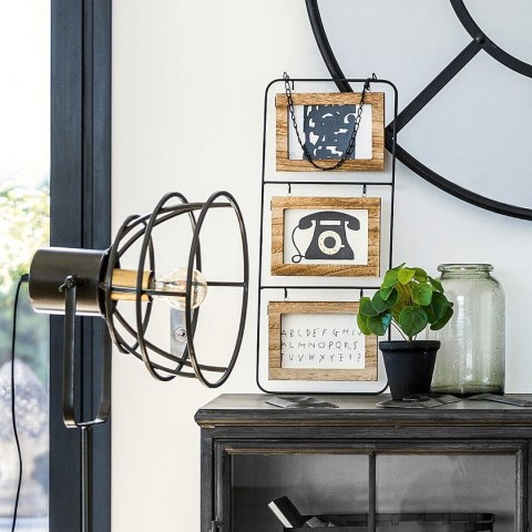 Wisząca ramka na 6 zdjęć NomadeWykonana z połączenia metalu i MDF-u imitującego drewno, dwustronna, na fotografie w formacie 10x