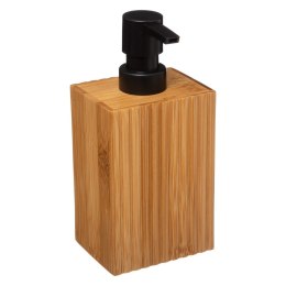 Bambusowy dozownik na mydło Terre Wykonany z drewna bambusowego i tworzywa sztucznego, o pojemności 280 ml, idealny do łazienki 
