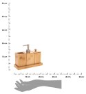 Komplet akcesoriów łazienkowych Terre Wykonany z drewna bambusowego, w skład wchodzi: dozownik na mydło, kubek na szczoteczki i 