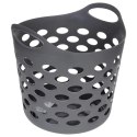 Kosz na pranie Flex szary 28 lWykonany z lekkiego i elastycznego tworzywa sztucznego, wyposażony w 2 wytrzymałe uchwyty, liczne 
