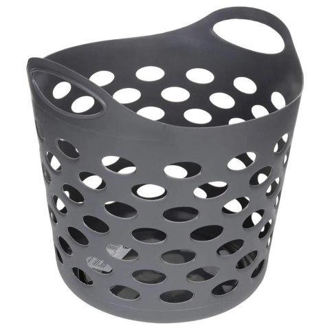 Kosz na pranie Flex szary 28 lWykonany z lekkiego i elastycznego tworzywa sztucznego, wyposażony w 2 wytrzymałe uchwyty, liczne 