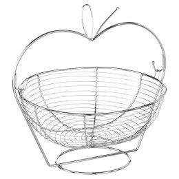 Koszyk na owoce w kształcie jabłka 35 cmWykonana z metalu, misa do eksponowania owoców i warzyw w jadalni lub kuchni, zdejmowana