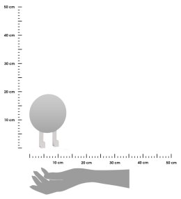 Lusterko łazienkowe z 2 haczykami białe Lekkie, okrągłe lusterko do powieszenia na ścianie z metalowymi haczykami, średnica: 13 