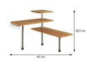 Narożna półka na akcesoria kuchenne Wykonana z drewna bambusowego, trzypoziomowa na przyprawy, akcesoria kuchenne, praktyczna i 