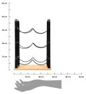 Nowoczesny stojak na butelki Nera Wykonany z metalu i bambusowej podstawy, 6 przegródek na butelki, idealny na prezent