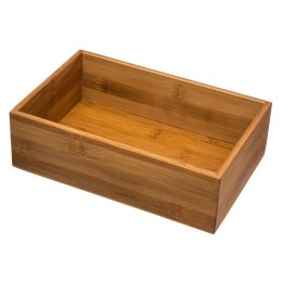 Pudełko kuchenne na akcesoria 15x23cm Wykonane z drewna bambusowego, do przechowywania, idealne do kuchni, łazienki, sypialni