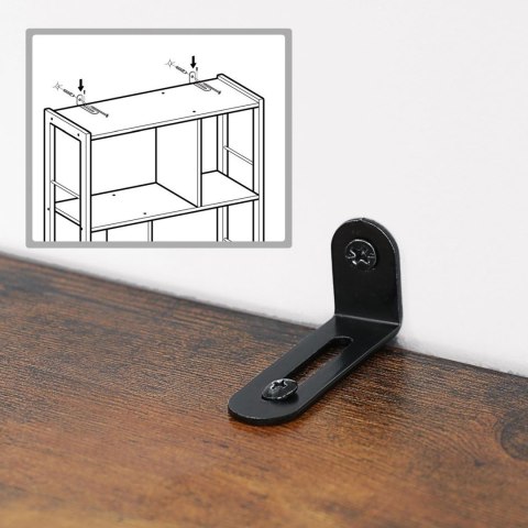 Regał z szafką na książki dekoracje LOFT Designerski regał w stylu rustykalnym, industrialnym, na książki i dekoracje w kolorze 