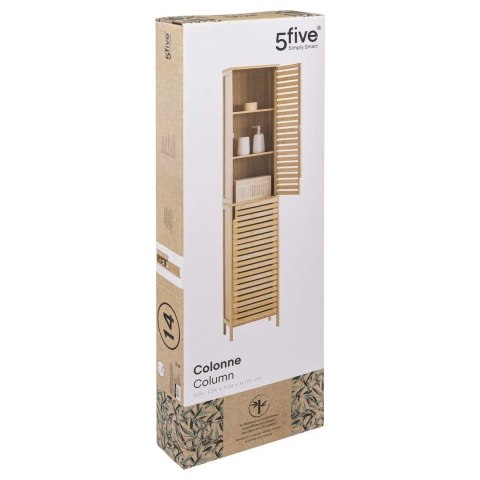 Szafka łazienkowa Sicela słupekWykonana z ekologicznego drewna bambusowego, wyposażona w 6 półek schowanych za drzwiami, wymiary