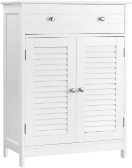 Szafka łazienkowa podłogowa z szufladąPraktyczna i elegancka szafka stojąca łazienkowa z szufladą w kolorze białym