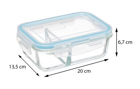 Szklany pojemnik na żywność ClipEat 0,7l Wykonany ze szkła hartowanego, odpowiedni do stosowania w mikrofalówce, piekarniku i pr