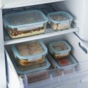 Szklany pojemnik na żywność ClipEat1,1l Wykonany ze szkła hartowanego, odpowiedni do stosowania w mikrofalówce, piekarniku i prz