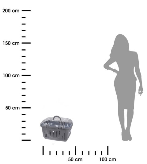 Transporter otwierany od góry Klatka transportowa, kosz z uchwytem do transportu dla psa, kota, królika lub innego zwierzaka, wy