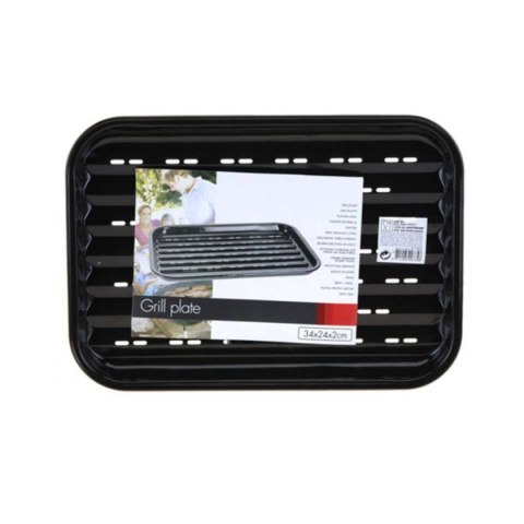 Taca grillowa perforowana 34 cm Płyta grillowa, blacha do pieczenia, wykonana z metalu, idealna do pieczenia mięs, ryb, warzyw, 