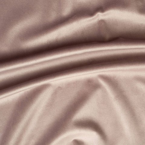 Zasłona gotowa 140x250 Peri pudrowy róż Zasłona z welwetu z ozdobnym pasem ze srebrnym połyskiem w górnej części